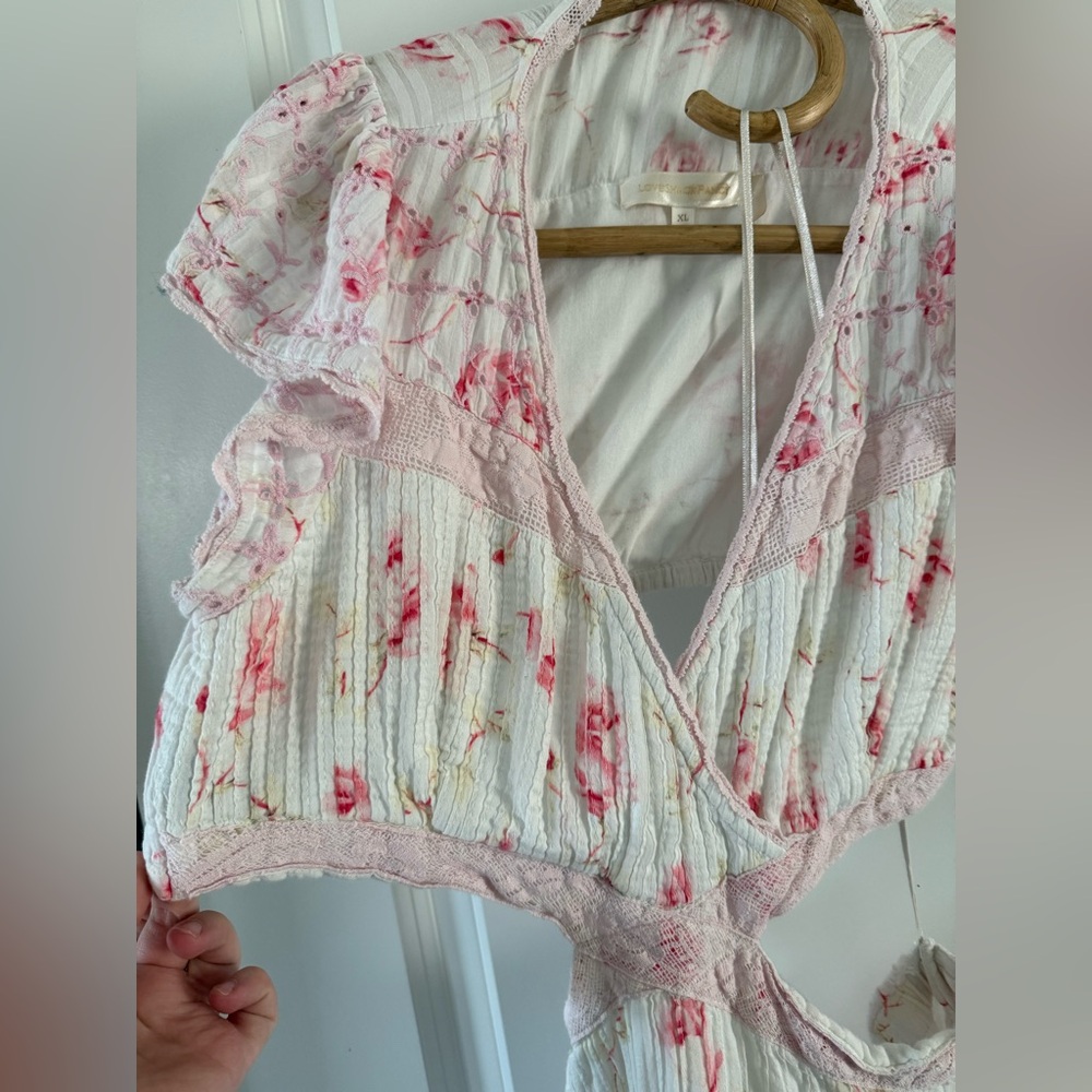 LoveShackFancy Audrina Dress Floral Romper XL - Picture 6 of 10